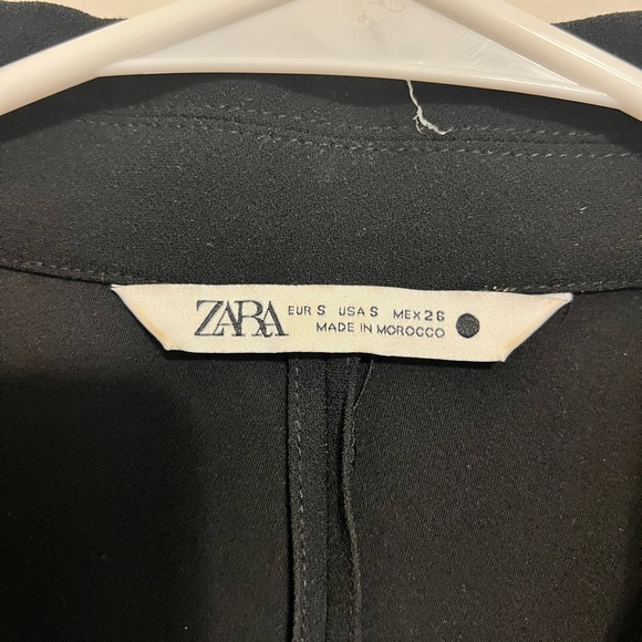 2/$30 Zara Black Pleated Long Sleeve Romper Size Small - Picture 10 of 13